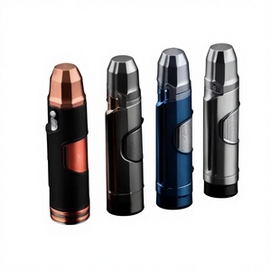 Custom Logo Portable Torch <strong>Lighters</strong> Cigar Blow Torch Gun BBQ Kitchen Smoke Metal Big Cigarette Jet Flame Butane <strong>Gas</strong> <strong>Lighter</strong> - Product Image 1
