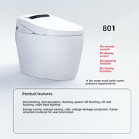 WC intelligent électrique 801, auto-nettoyant, double chasse d'eau, siège chauffant, télécommande, WC intelligent à poser au sol pour salle de bain