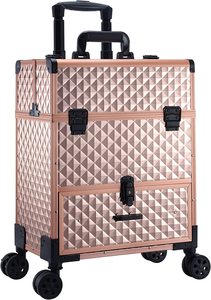 Étui à ongles roulant à roulettes <span class=keywords><strong>manucure</strong></span> mallette de rangement organisateur de vernis chariot de maquillage professionnel pour Studio ou ongles de voyage - Product Image 5