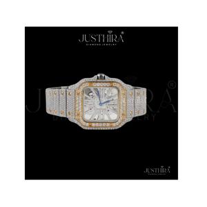 High Quality Moissanite Diamond Quartz <b>Watch</b> <b>Men</b> Luminous Hands <b>Waterproof</b> Classic Design Available At Best Market Price - Product Image 1