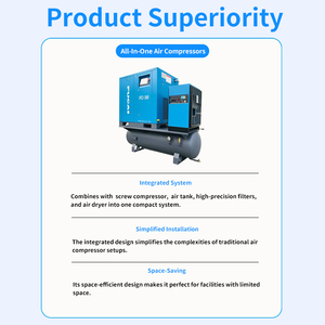Lazer kesim için kombine vidalı lazer hava kompresörü için yüksek kaliteli 22kw 30hp hava kompresörü - Product Image 5