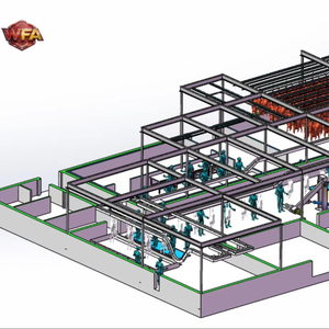Équipement multifonctionnel pour ligne d'abattage de moutons : levage, découpe, lavage, refroidissement pour usine de transformation d'agneaux - Product Image 1