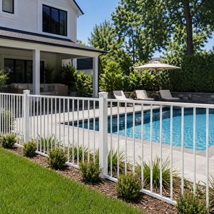Panneaux de clôture de piscine en aluminium <span class=keywords><strong>blanc</strong></span> de qualité supérieure, assemblage facile DIY, style résidentiel haut de gamme, étanches, dimensions personnalisées - Product Image 1