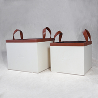 Boîte de rangement en cuir personnalisée en usine Boîte de rangement pour décor à la maison Panier de rangement en cuir PU Panier de rangement pour vêtements