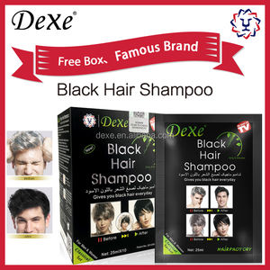 Tinte Permanente para el Cabello DEXE Magic, Color Negro Natural a Base de Hierbas, Crema de Champú en Sobre de 25 ml, Sin Amoníaco ni PPD, Buena Cobertura de Canas - Product Image 3