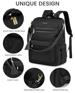 Borsa da infermiera per insegnante di lavoro espandibile alla moda 2023 <span class=keywords><strong>con</strong></span> borsa da polso carina zaino da viaggio multifunzione impermeabile per laptop da donna USB - Product Image 5