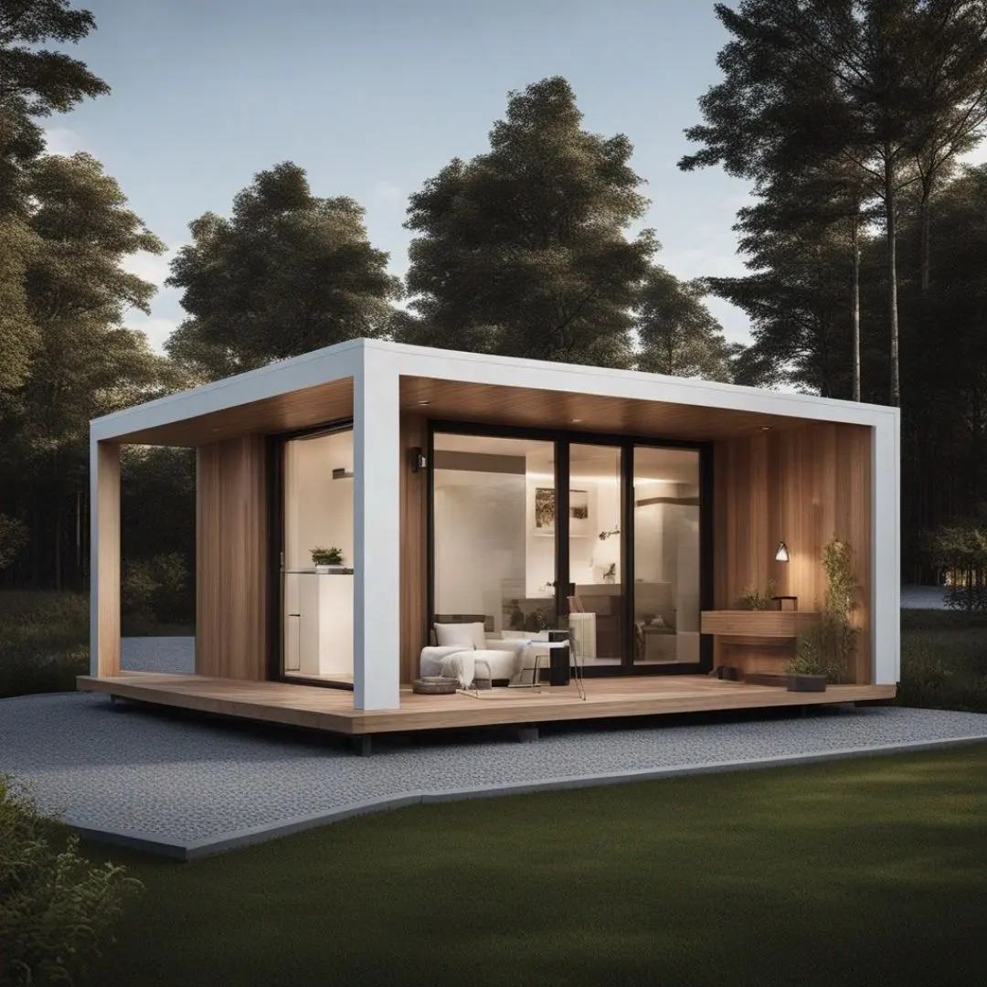 Sterke Duurzaamheid Modulaire Prefab Huis Container Kleine Houten Prefab Huisgebouwen Hutten Hotel Llbb