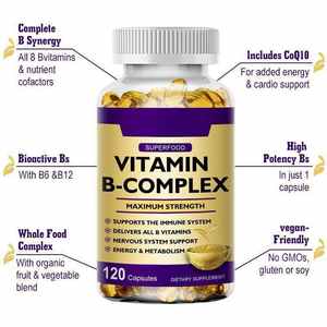 Suplementos de <span class=keywords><strong>Complejo</strong></span> Vitamínico OEM, Vitamina B1, B6, B12 en Cápsulas Blandas, <span class=keywords><strong>Complejo</strong></span> Vitamínico <span class=keywords><strong>B</strong></span>, Vitamina <span class=keywords><strong>B</strong></span> Compleja en Cápsulas Blandas - Product Image 2