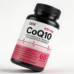 CQ10 400mg Cápsulas de Gel Suave Coenzima Q10 Suplemento Alimenticio <span class=keywords><strong>para</strong></span> Energía <span class=keywords><strong>y</strong></span> Apoyo a la <span class=keywords><strong>Memoria</strong></span> 60 Cápsulas/Botella - Product Image 1