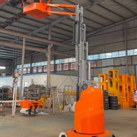 TERLION TMWP10-1100 Plateforme de travail en hauteur électrique à batterie, faible bruit, utilisation facile, élévateur à mât autopropulsé pour une personne, 10m 200kg