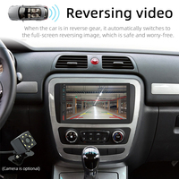 TOPNAVI Autoradio Android 7 pouces à écran tactile avec CarPlay sans fil, caméra intégrée, GPS, 1DIN, compatible avec Mustang et plus encore