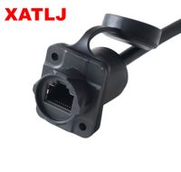 Câble Ethernet industriel XATLJ RJ45, étanche IP67, en alliage de cuivre, 120V 1.2A, connecteurs d'alimentation mâle/femelle en nylon