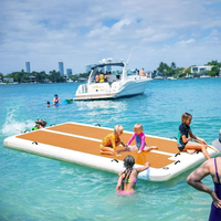 Plateforme flottante gonflable QIQU pour jet ski, extension de pont de bateau avec échelle
