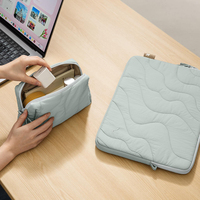 Funda Acolchada para Portátil de 13/14/15.6 Pulgadas, Bolsa para Computadora Portátil con Bolsillo para Accesorios, Funda Personalizada para MacBook