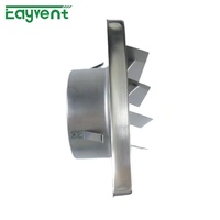 Grille d'aération carrée en acier inoxydable 304 avec volet anti-courant d'air à gravité, couvercle de sortie d'air mural pour extracteur extérieur
