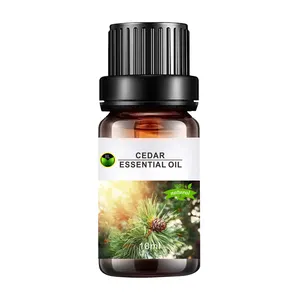 Usine en vrac d'huile essentielle de cèdre atlas biologique personnalisée, huile de bois de cèdre naturel de 10ml pour diffuseur de cheveux de peau | Qualité thérapeutique