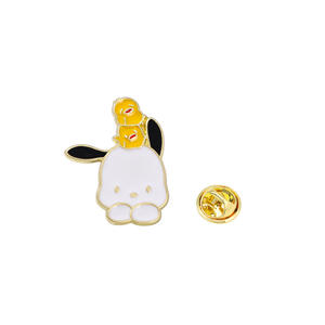 Fabricante YINI, venta al por mayor, alfileres de aleación de Zinc impresos de perro de dibujos animados Kawaii personalizados, 5 uds., lindas insignias de estilo esmaltado para atuendo/bolsa - Product Image 5