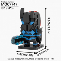 Kits de Ladrillos MOC de Creatividad de Películas de Anime, Contenedor de Ladrillos DIY, Juguetes de Bloques de Construcción para Niños MOC7747