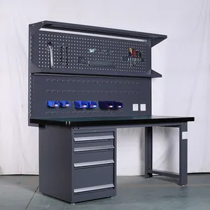 Hot Sell Metal Garage Work Bench ESD Tool Work Table Heavy Duty Workbench With Drawers