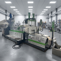 Ligne de recyclage de plastique PP PE avec extrusion double en deux étapes, haute efficacité pour produire des granulés de plastique homogènes