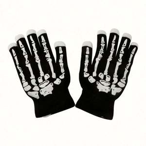 Guantes de Dedo de Esqueleto Luminosos LED para Halloween, Guantes Intermitentes para Fiestas, para Uso en Exteriores - Product Image 6
