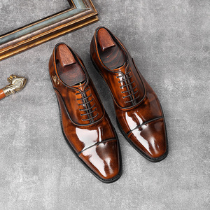 Elegantes Zapatos Oxford de Piel de Vacuno de Primera Calidad, con Plantilla Acolchada, Forro Transpirable, Soporte de Arco Impermeable, para Oficina y Carrera Profesional - Product Image 1