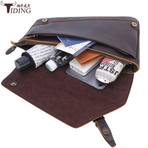 Tiding Men's Chest <b>Bag</b> Genuine Leather Dark Brown Crossbody <b>Bag</b> Durable Spring 2025 - Product Image 2