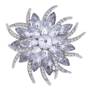 Broche de flor elegante de cristal austriaco Vintage para mujer, broche de amapola, corona, broche de boda