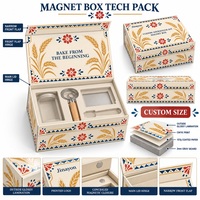 Kit de levain sur mesure en boîte magnétique |   Emballage cadeau rigide imprimé pour pâtisserie