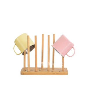 Home living room mug and teacup holder, solid wood water cup storage rack, kitchen <b>dish</b> and tableware cup rack with drainer - Product Image 1