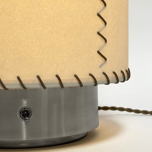 Lampe de table en papier parchemin, Source de lumière LED E27, contrôle par interrupteur, pour salon, chambre à coucher, bureau, décoration de chevet - Product Image 2