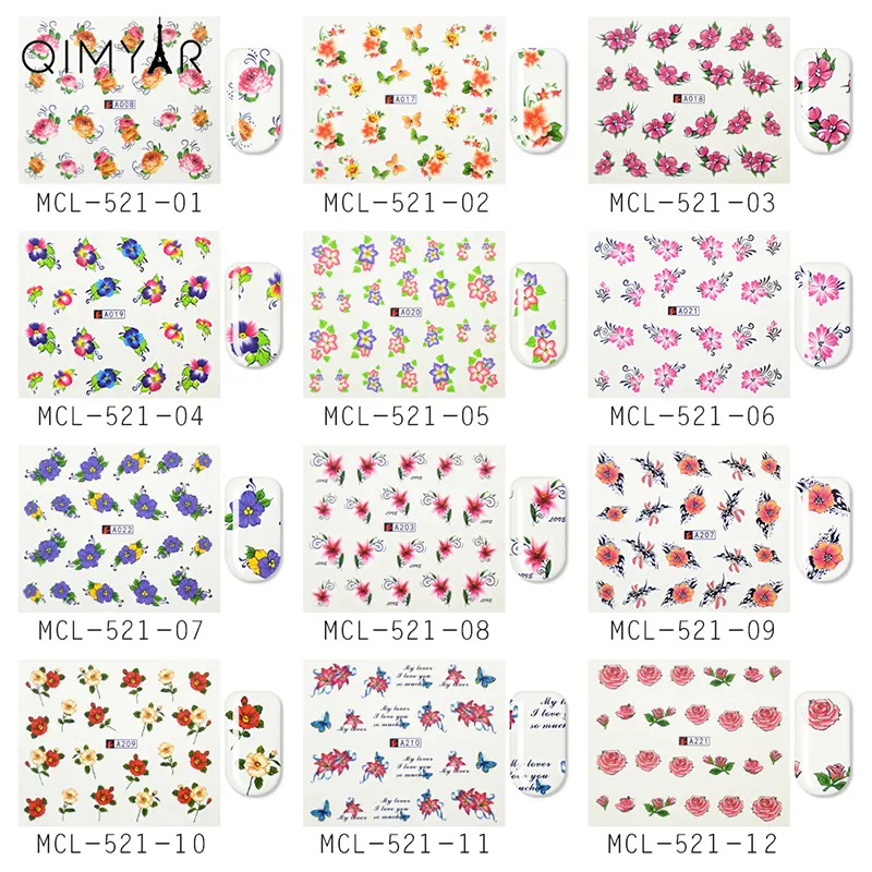 New style Nail Art Sticker Water Transfer printing Nail Decal Design Nail Stickers