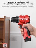 Perceuse sans fil Dayou DD121, sans balais, 2,0 Ah, lithium-ion, rechargeable, tournevis électrique portatif, mandrin à dégagement rapide, garantie 1 an