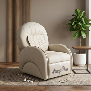 Sillón Reclinable de Cuero Moderno con Función de Masaje Eléctrico, Mueble de Salón con Diseño Contemporáneo, Silla de Descanso Giratoria - Product Image 3