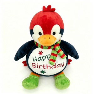 Peluche de pingüino personalizado para regalo de invierno, peluche de pingüino para regalo de cumpleaños, peluche de pingüino con bufanda para Navidad - Product Image 4