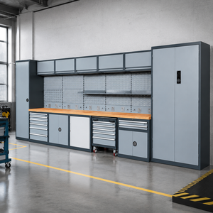 Banco de Trabajo Resistente con Gabinete de Almacenamiento de Herramientas, Capacidad de Carga de 1000 kg, OEM/ODM Disponible, Personalizable para Uso Industrial en Talleres - Product Image 1