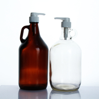Vente en gros 2L vide distributeur de liquide à lessive grand savon détergent récipient en verre bouteille pompe réutilisable pour détergent