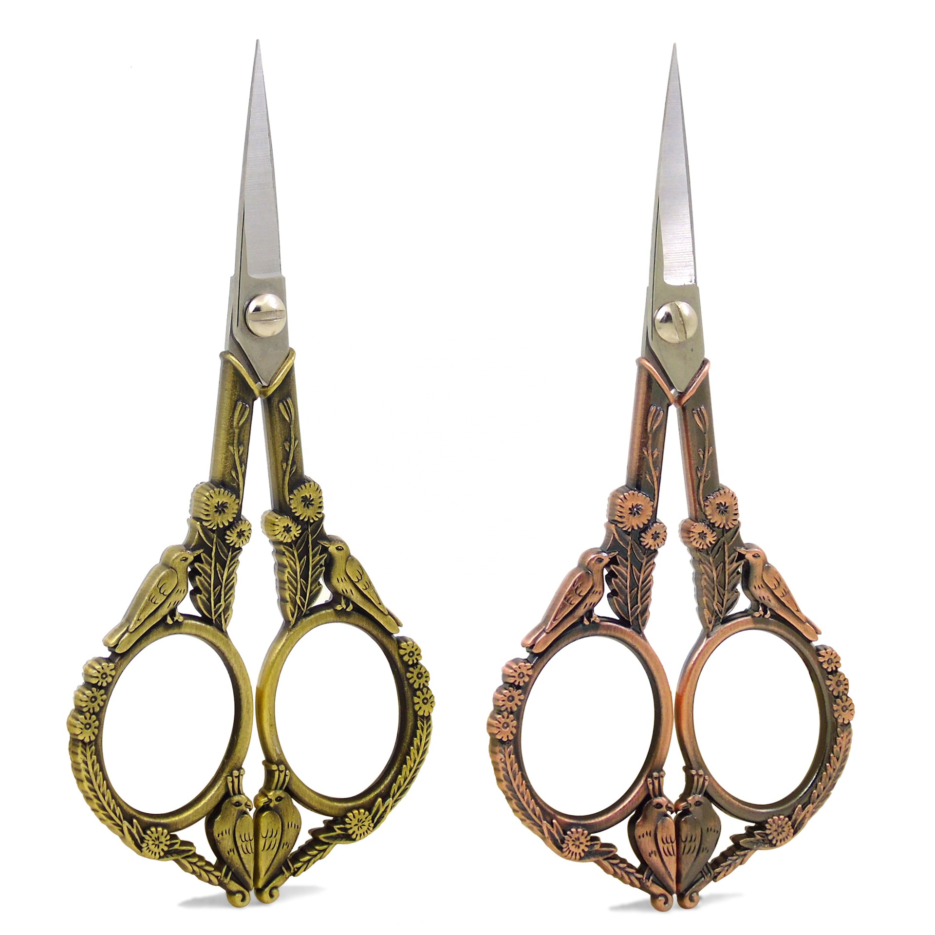 Wholesale Classical Bird Embroider Stainless Steel Nail Scissors
