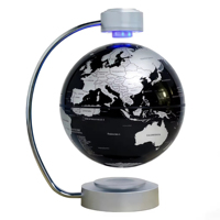 Globo Terráqueo de Levitación Magnética de 20 cm, Base Combinada de Metal y PVC, Decoración de Escritorio de Oficina, Globo Terráqueo con Mapa del Mundo para la Enseñanza de Geografía para Estudiantes
