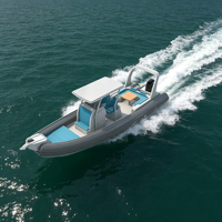 Bateau semi-rigide 28 pieds RIB860 haute performance à coque étagée, tubulure Hypalon Orca haute vitesse, pour plongée et moteur