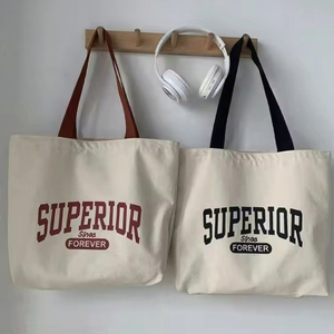 Bolsa <span class=keywords><strong>de</strong></span> Compras <span class=keywords><strong>de</strong></span> Lona <span class=keywords><strong>de</strong></span> Algodón Personalizada, Hecha a Mano, Reutilizable, con Cremallera y Bolsillos - Product Image 3