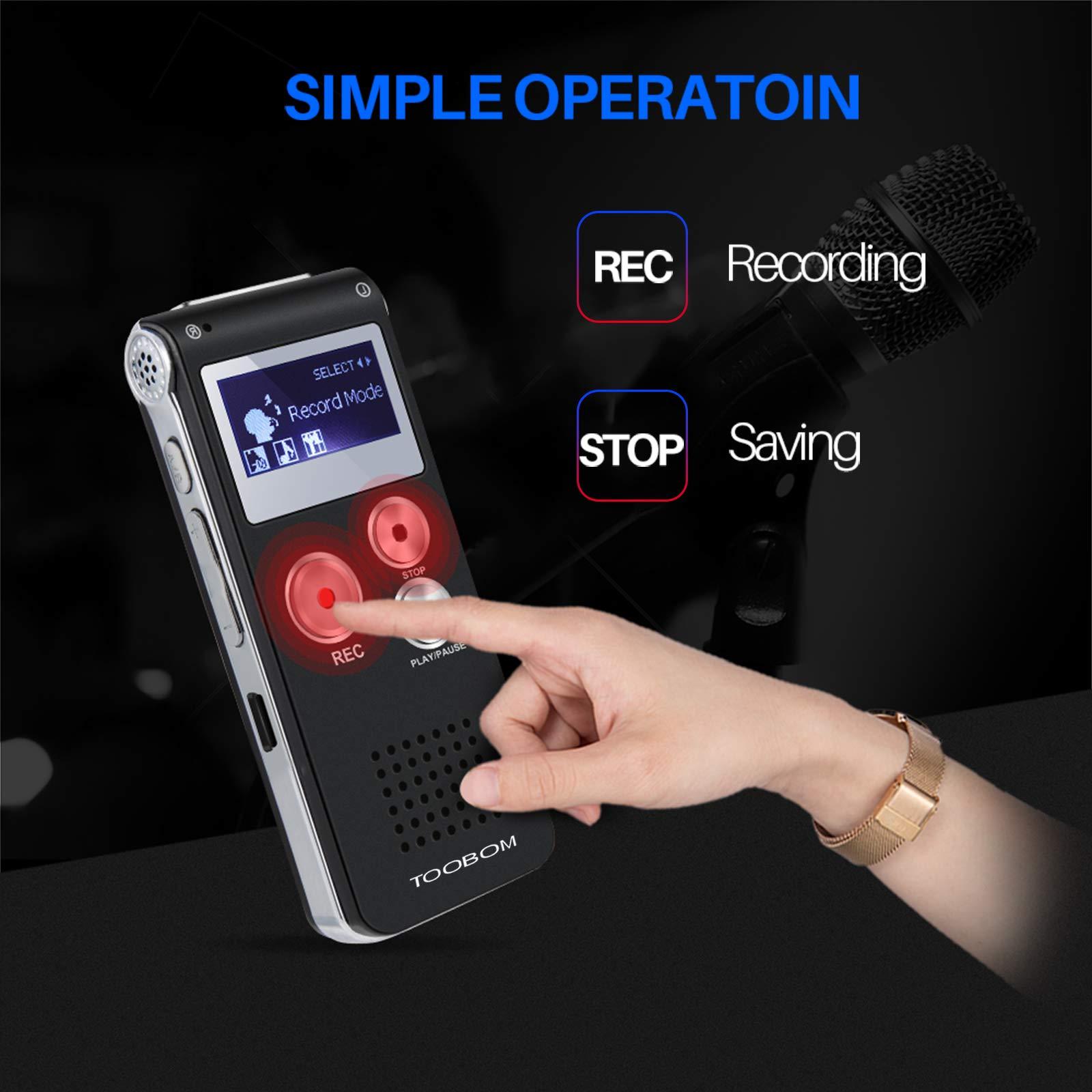 N28 Professional Digital Voice Recorder – Voice Control with 8GB–128GB TF Memory Support - View 2