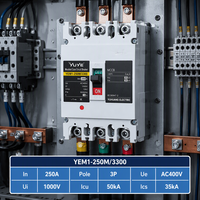 123/YUYE 3p 80amp 100 Amp Pemutus Sirkuit Magnetik Termal 415V 35kA 50/60Hz untuk Grosir OEM CE MCCB