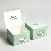 Boîte à gâteau jetable personnalisée de qualité alimentaire pour boulangerie, emballage de desserts pour boutique et restaurant