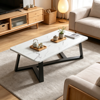 Table basse carrée moderne de luxe avec plateau en bois durable, écologique et décorative pour la maison, les salons, petite taille