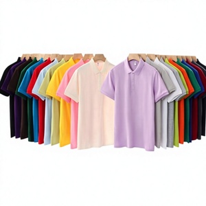 Polo en coton brodé personnalisé avec logo, prix usine CN Bangladesh, pour homme, manches courtes, col classique, t-shirt décontracté vierge - Product Image 1