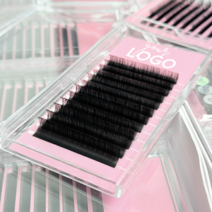 Extension ciglia individuali nere opache premium all'ingrosso, vassoi di ciglia in cashmere 25mm <span class=keywords><strong>C</strong></span> Curl, ciglia in PBT tedesco - Product Image 3