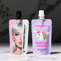 Pochette Doypack en aluminium pour rouge à lèvres 3ml 5ml 10ml, sachet d'emballage cosmétique liquide avec bec verseur pour gloss et gel