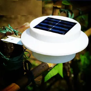 팝 방수 외부 벽 정원 태양 램프 빛 3 LED IP65 빛 센서 제어 태양 전원 울타리 거터 태양 야외