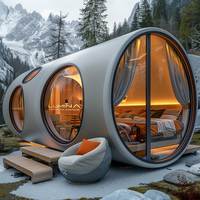 Maison Capsule Spatiale de Luxe 2026 |   Maison mobile entièrement préfabriquée en aluminium de qualité aéronautique avec verre panoramique